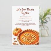 Thanksgiving Canada | Gezellige pompoentaart verza Kaart (Staand voorkant)