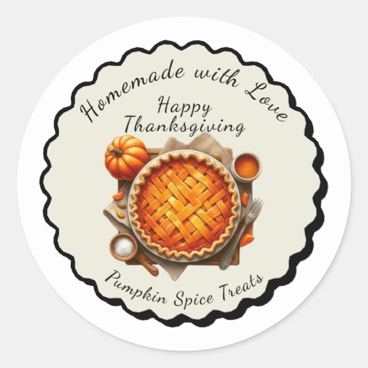 Thanksgiving Canada | Pompoentaart Delight  Ronde Sticker (Voorkant)