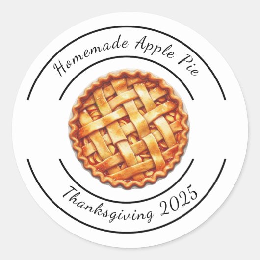 Thanksgiving Canada | Pompoentaart Genot  Ronde Sticker (Voorkant)