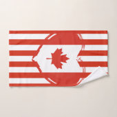 Thanksgiving Canada – Rode hart en strepen Handdoek (Handdoek)