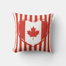 Thanksgiving Canada – Rode hart en strepen Kussen