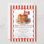 Thanksgiving Canadese Stijl | Maple Ochtendbrunch Kaart (Voorkant)