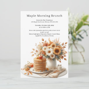 Thanksgiving Canadese Stijl Maple Ochtendbrunch Kaart
