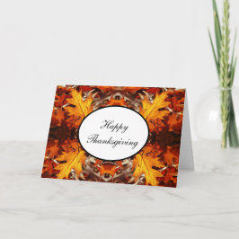 Thanksgiving Card Fall Leaves #3 Feestdagen Kaart