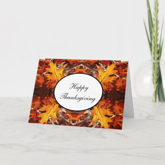Thanksgiving Card Fall Leaves #3 Feestdagen Kaart (Voorkant)