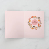 Thanksgiving Card - Funny brengt pompoentaart mee Kaart (Binnen)