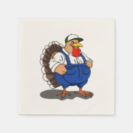 Thanksgiving, Cartoon Boer Turkije, Servet