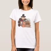 Thanksgiving Cartoon fun Turkije t-shirt (Voorkant)
