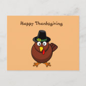 Thanksgiving Cartoon Turkije Briefkaart (Voorkant)