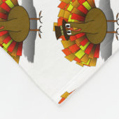 Thanksgiving Cartoon Turkije Pilgrim Fleece Deken (Hoek)