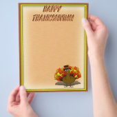 Thanksgiving Cartoon Turkije Pilgrim Flyer (Hand)