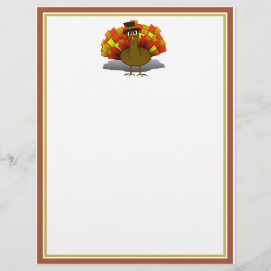 Thanksgiving Cartoon Turkije Pilgrim Flyer (Voorkant)