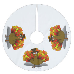 Thanksgiving Cartoon Turkije Pilgrim Kerstboom Rok