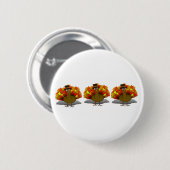 Thanksgiving Cartoon Turkije Pilgrim Ronde Button 5,7 Cm (Voorkant /achterkant)