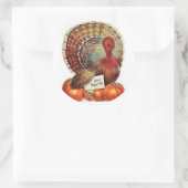  Thanksgiving Cartoon Turkije Ronde Sticker (Tas)