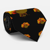 Thanksgiving Cartoon Turkije Stropdas (Opgerold)