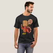 Thanksgiving Cat   Fake Cat Meow Thanksgiving Turk T-shirt (Voorkant volledig)