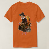 Thanksgiving Cat Pilgrim Costume Thanksgiving Turk T-shirt (Design voorkant)