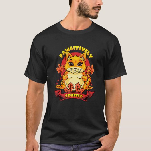 Thanksgiving Cat T-shirt (Voorkant)