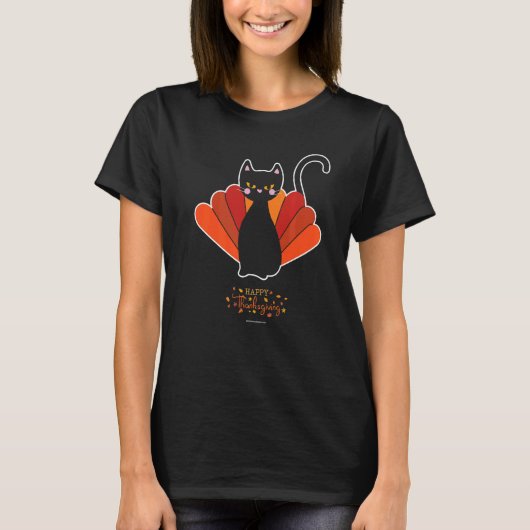 Thanksgiving Cat   T-shirt (Voorkant)