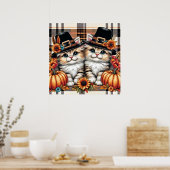 Thanksgiving Cats Poster (Keuken)