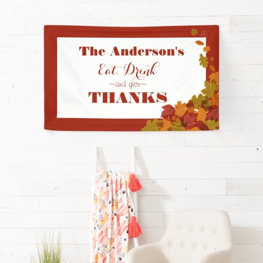 Thanksgiving Celebration Eet Drink & Geef Bedankt Spandoek (Insitu)