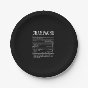 Thanksgiving Champagne Funny Nutrition Facts Chris Papieren Bordje