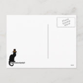 Thanksgiving Chat Noir met Turkije Feestdagenkaart (Achterkant)