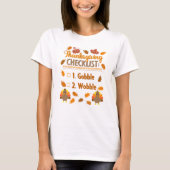 Thanksgiving checklist obble Ugly Sweater T-shirt (Voorkant)