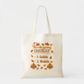 Thanksgiving checklist obble Ugly Sweater Tote Bag (Voorkant)
