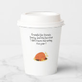 Thanksgiving chef-kok grappig citaat met kalkoen papieren bekers (Voorkant)