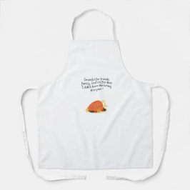 Thanksgiving chef-kok grappig citaat met kalkoen schort