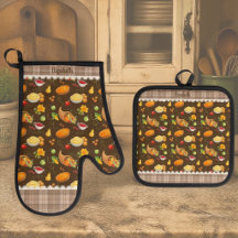 Thanksgiving Chef Oogst Patroon met Schotse Ruit