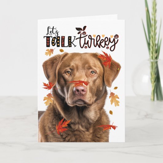 Thanksgiving Chesapeake Bay Dog Laten we Turkije p Feestdagen Kaart (Voorkant)
