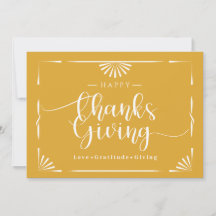 Thanksgiving Chic Elegant Mosterd