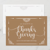 Thanksgiving chique elegante as feestdagenkaart (Voorkant / Achterkant)