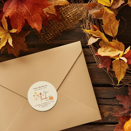 Thanksgiving Christelijk | Aangepaste envelopverze Ronde Sticker