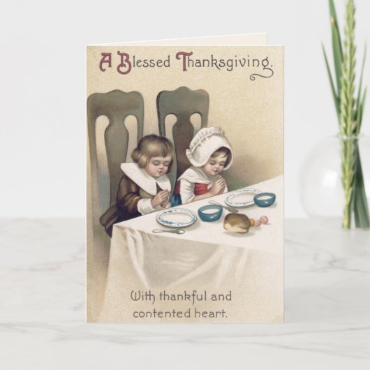 Thanksgiving Christelijke pelgrims Prayer Feestdagen Kaart (Voorkant)