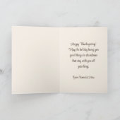 Thanksgiving Christelijke pelgrims Prayer Feestdagen Kaart (Binnen)