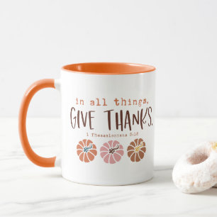Thanksgiving Christelijke prijsopgave Mok