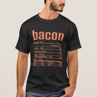 Thanksgiving Christmas Bacon Nutrition Feit T-shirt