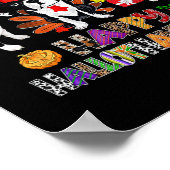 Thanksgiving Christmas Boston Terrier Dog Hallotha Poster (Hoek)