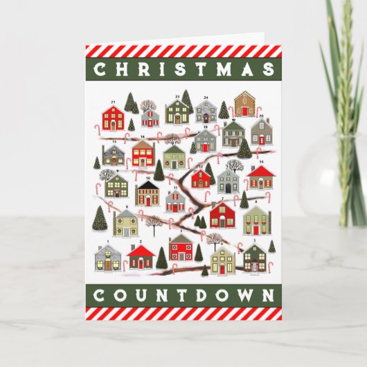 Thanksgiving Christmas Countdown Feestdagen Kaart (Voorkant)