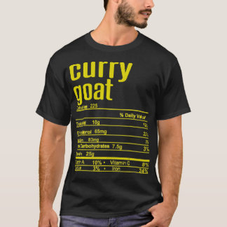 Thanksgiving Christmas Curry Goat Nutrition Fact T-shirt