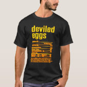 Thanksgiving Christmas Deviled Eggs Nutritional Fa T-shirt (Voorkant)