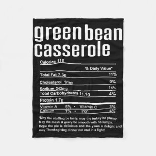 Thanksgiving Christmas Groene Boon Casserole Voedi Fleece Deken