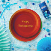 Thanksgiving cirkelvormige wervelkolom papieren bordje (Feest)