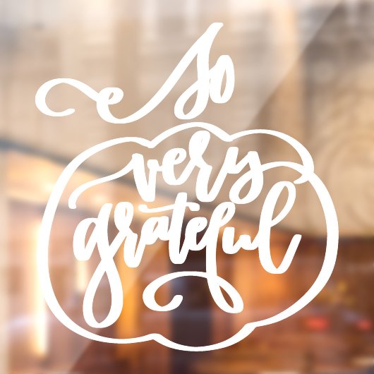 Thanksgiving Citaat en Pumpkin Venster Decaal Raamsticker (Vel 2)