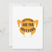 Thanksgiving Citaat Essentieel - Resterende Voedse Feestdagenkaart (Voorkant)