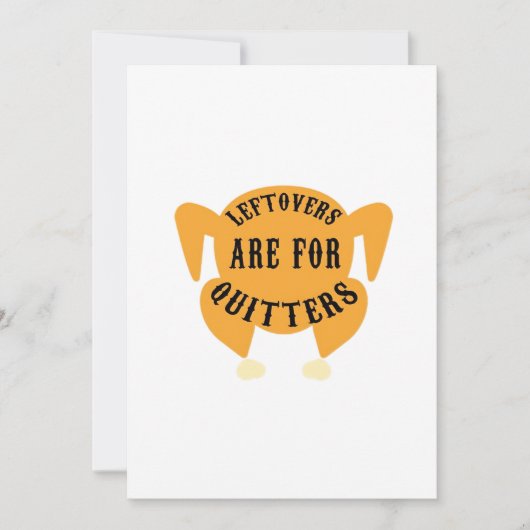 Thanksgiving Citaat Essentieel - Resterende Voedse Feestdagenkaart (Voorkant)